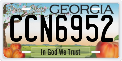 GA license plate CCN6952