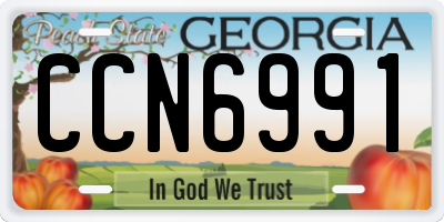 GA license plate CCN6991