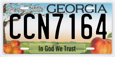 GA license plate CCN7164