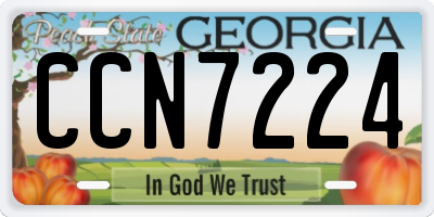 GA license plate CCN7224
