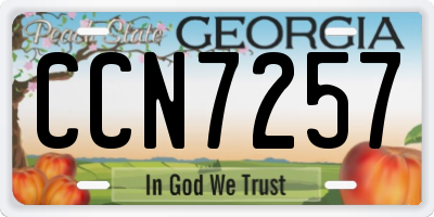 GA license plate CCN7257