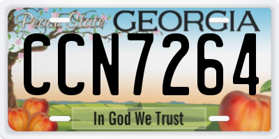 GA license plate CCN7264