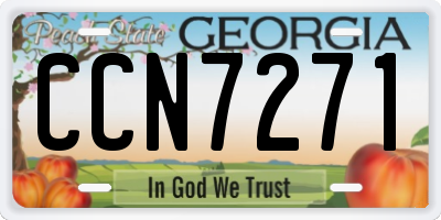 GA license plate CCN7271
