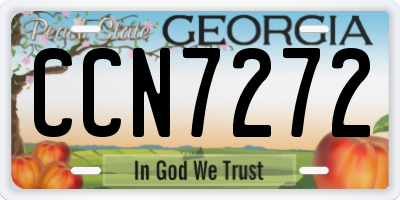 GA license plate CCN7272
