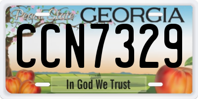 GA license plate CCN7329