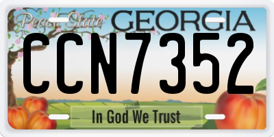 GA license plate CCN7352