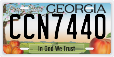 GA license plate CCN7440