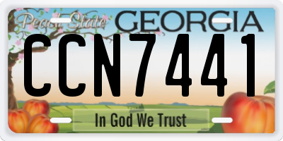 GA license plate CCN7441