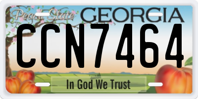 GA license plate CCN7464