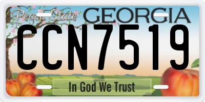 GA license plate CCN7519