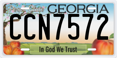 GA license plate CCN7572