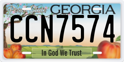 GA license plate CCN7574