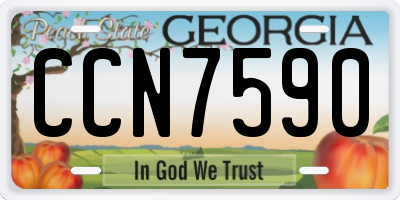 GA license plate CCN7590