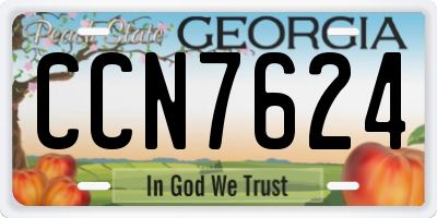 GA license plate CCN7624