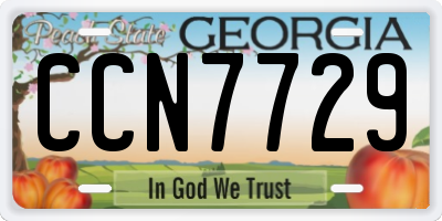 GA license plate CCN7729