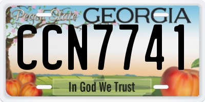 GA license plate CCN7741