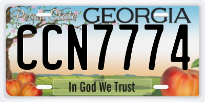 GA license plate CCN7774