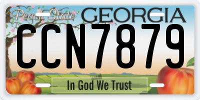 GA license plate CCN7879