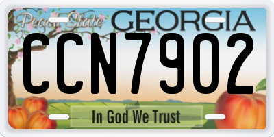 GA license plate CCN7902