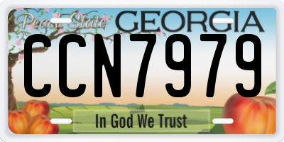 GA license plate CCN7979