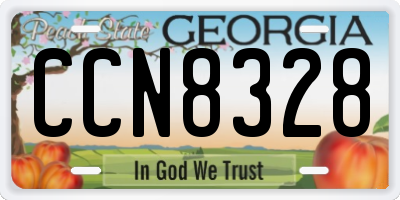 GA license plate CCN8328