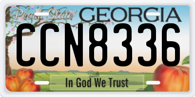 GA license plate CCN8336