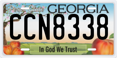 GA license plate CCN8338