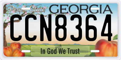 GA license plate CCN8364
