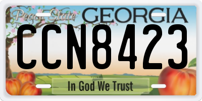 GA license plate CCN8423