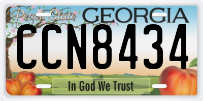 GA license plate CCN8434