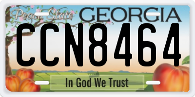 GA license plate CCN8464