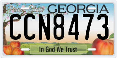 GA license plate CCN8473