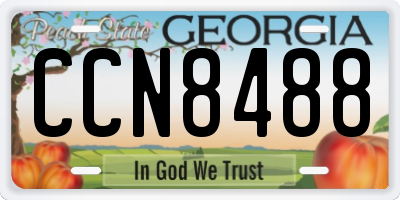 GA license plate CCN8488