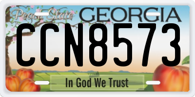 GA license plate CCN8573