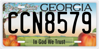 GA license plate CCN8579