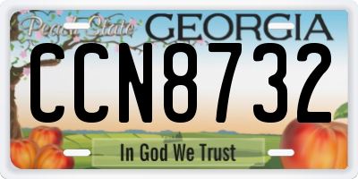 GA license plate CCN8732