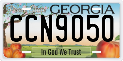 GA license plate CCN9050