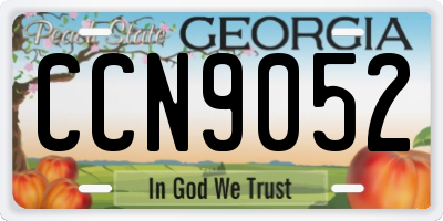 GA license plate CCN9052