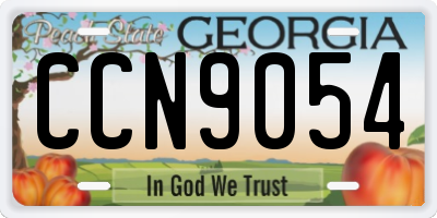 GA license plate CCN9054