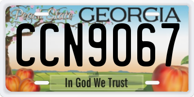 GA license plate CCN9067