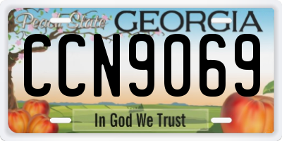 GA license plate CCN9069