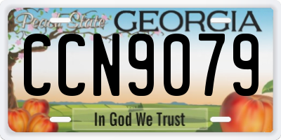GA license plate CCN9079