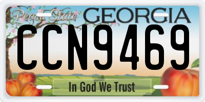 GA license plate CCN9469