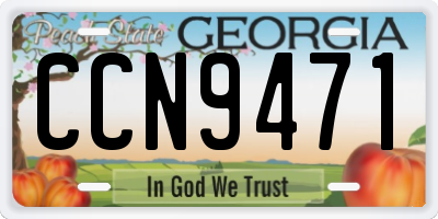 GA license plate CCN9471