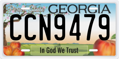 GA license plate CCN9479