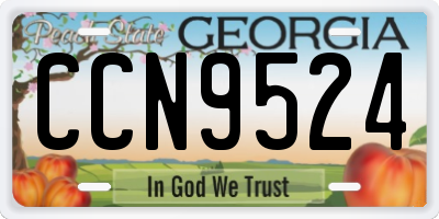 GA license plate CCN9524