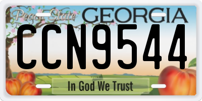 GA license plate CCN9544