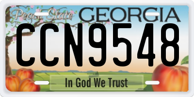 GA license plate CCN9548