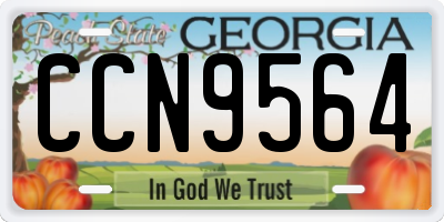 GA license plate CCN9564