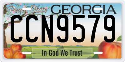 GA license plate CCN9579